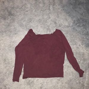 Maroon crop top